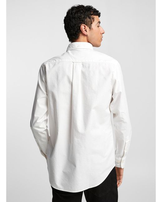 Gant White Crest Logo Oxford Shirt for men