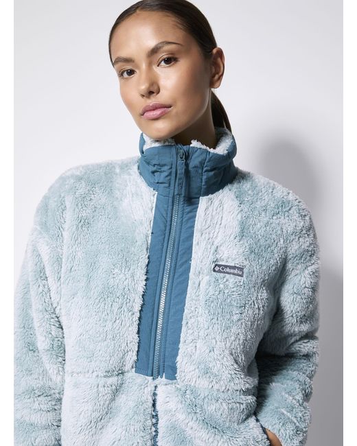 Columbia Blue Boundless Discovery Plush Polar Fleece Jacket