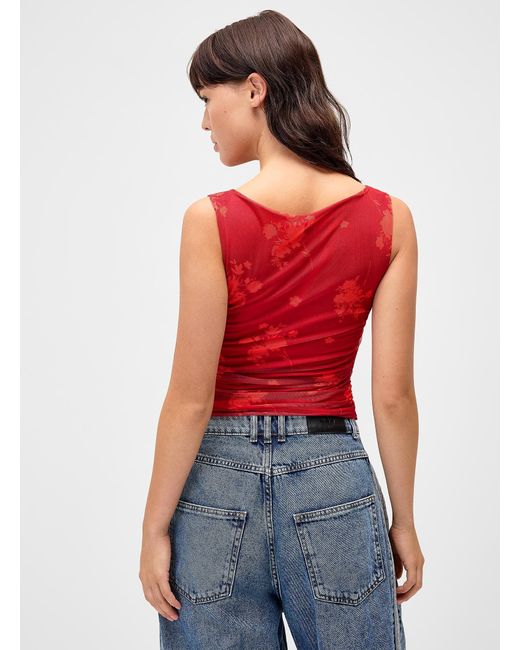 Twik Red Patterned Mesh High