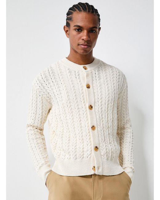 AFTER PRAY White Openwork Twisted for men