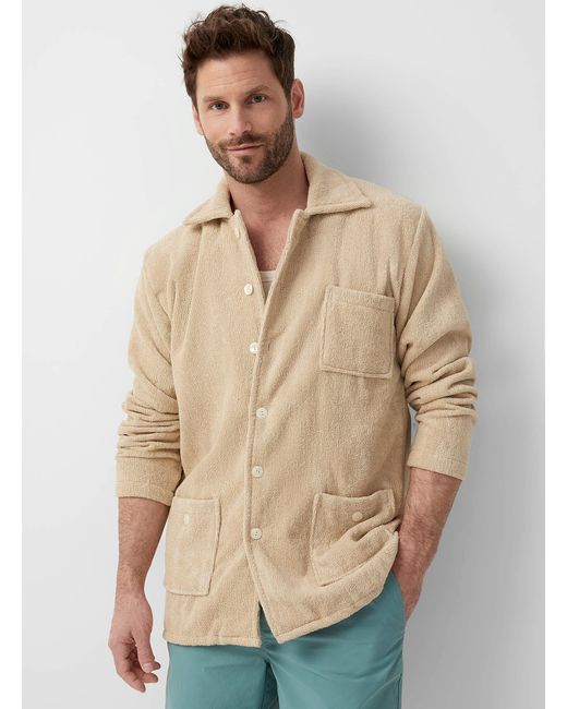 Oas Terry Overshirt in Sand (Natural 