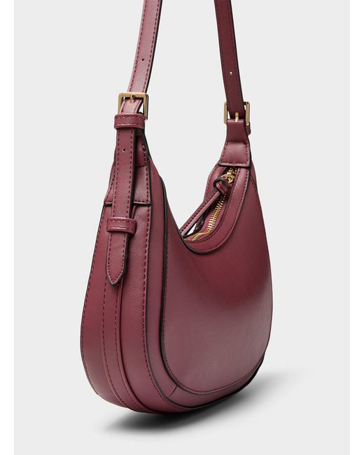 Simon's Pink Solid Small Rounded Shoulder Bag