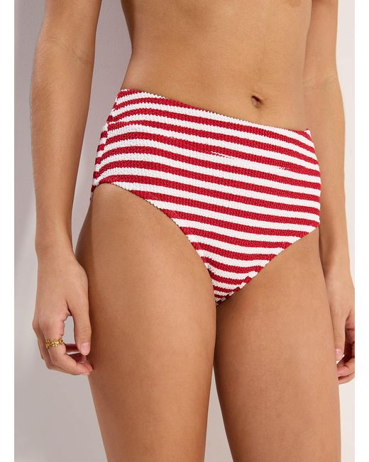 Simon's Red Striped Ruffle