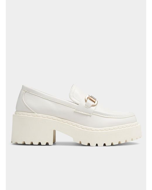 Steve Madden Approach Platform Loafers in White | Lyst