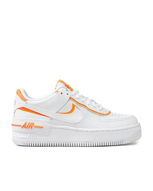 Nike Air Force 1 Shadow Neon Accent Sneakers Women in Orange | Lyst
