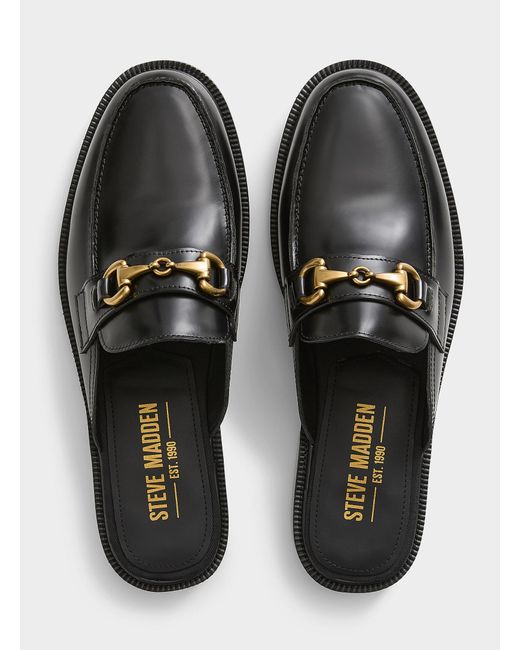 Steve Madden Black Cody Mule Loafers Men for men