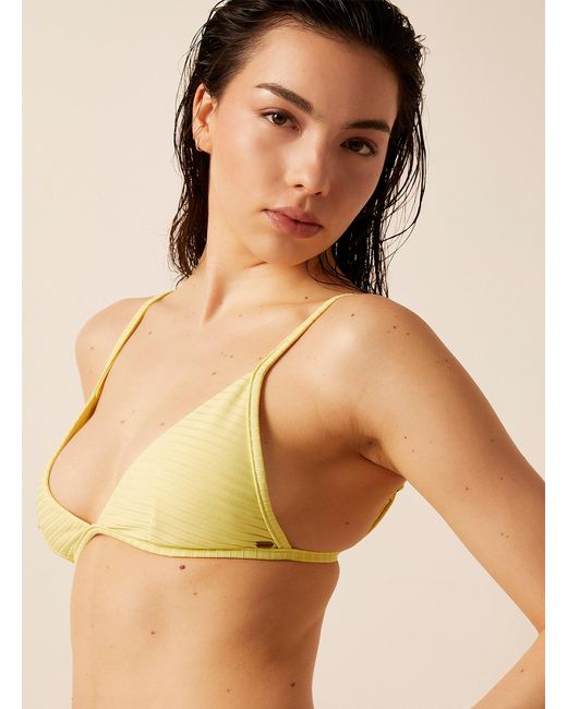 Rip Curl Natural Frosted Lemon Ribbed Bralette