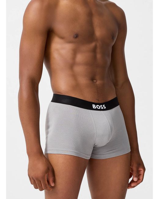 Boss White 2" Solid Trunk Cotton for men