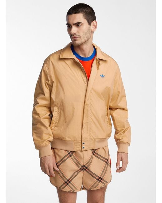 Adidas Orange Checkered Reversible Jacket for men
