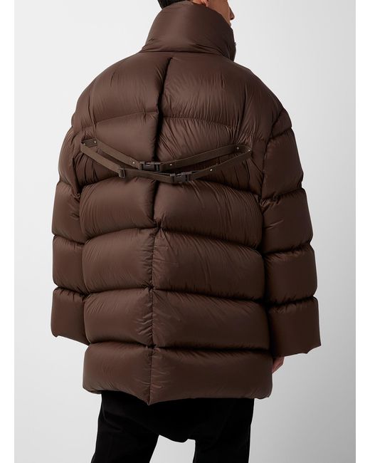 Rick Owens Drella Poncho Jacket in Brown for Men | Lyst