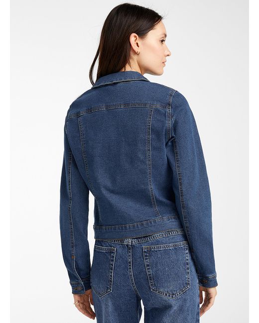 stretch jean jacket