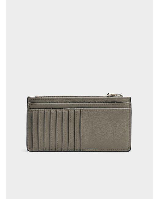 Simon's Gray Textured Minimalist Wallet