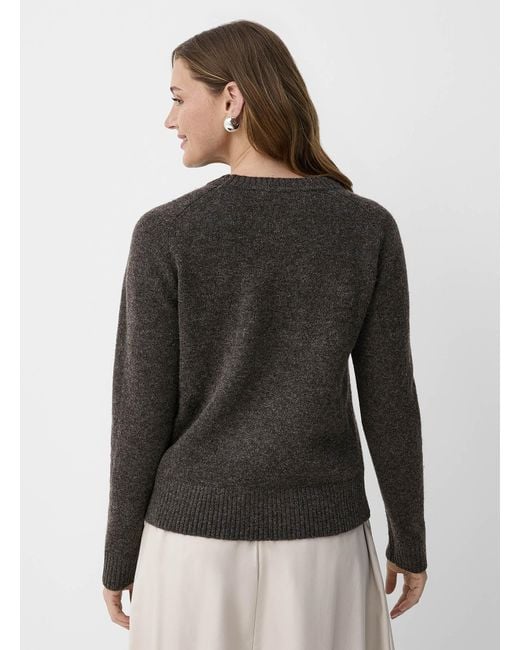 Contemporaine Gray Solid Essential Boxy Sweater