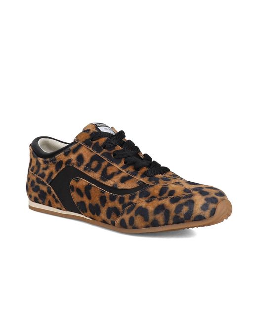 Kenneth Cole Brown Alma Fuzzy Leopard Print Sneakers Women