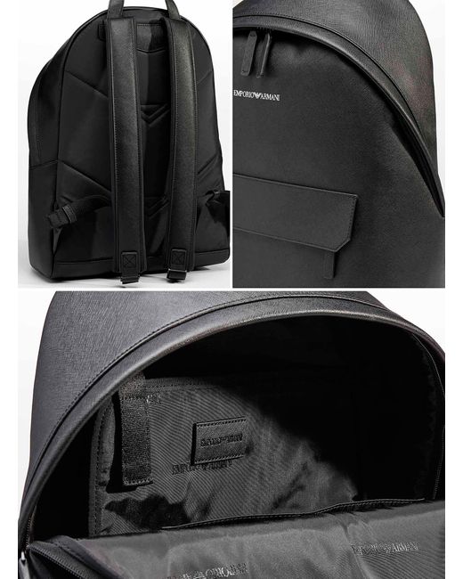 recycled leather backpack