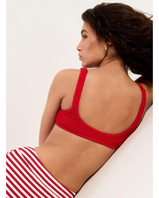 Simon's Red Solid Ruffle