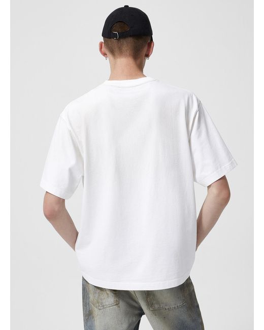 Acne Gray Retro Leather Logo Gym T