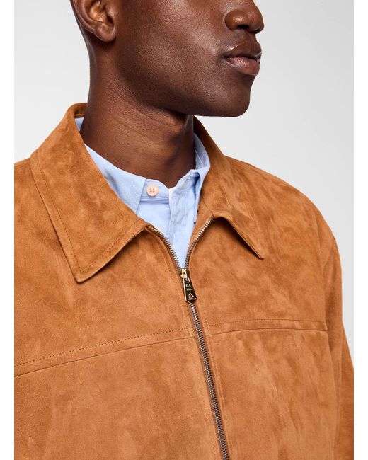 Paul Smith Blue Loose Suede Jacket for men