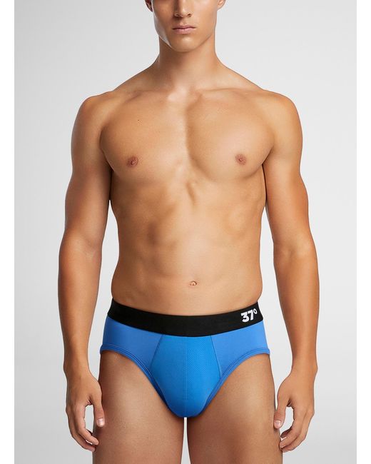 Le 31 Blue Sporty Microfibre Brief Retransformed Polyester for men