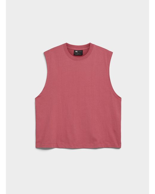Le 31 Pink Solid Muscle Tee Comfort Fit for men