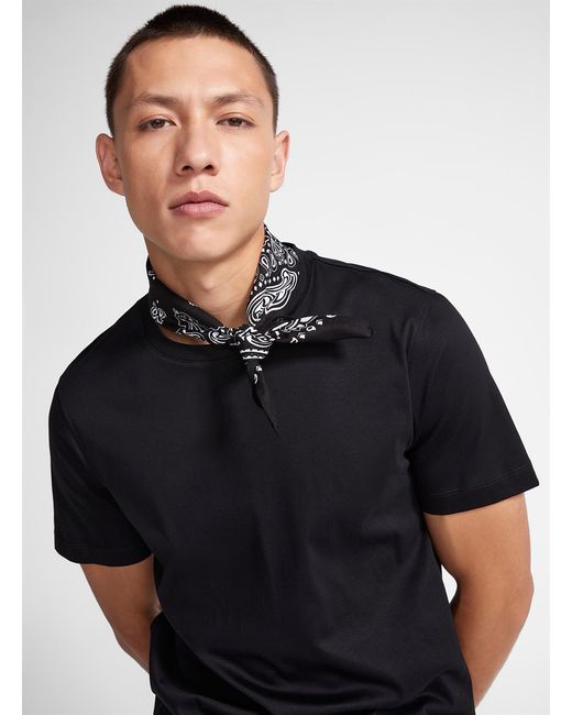 Le 31 Black Paisley Bandana for men