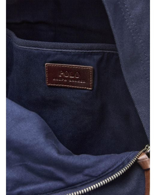 Polo Ralph Lauren Blue Embroidered Preppy Teddy Bear Backpack for men