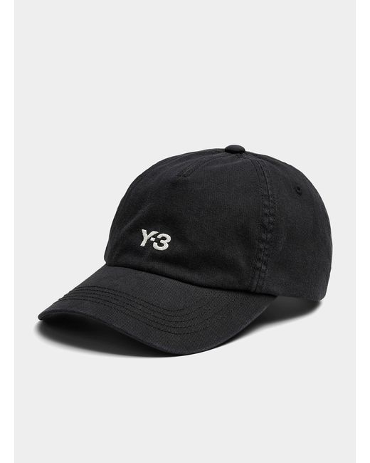Y-3 Embroidered Black Baseball Cap (men, Black, One Size) for men