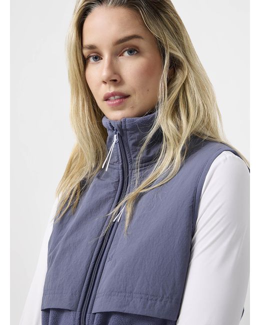 I.FIV5 Blue Polar Fleece And Nylon Vest