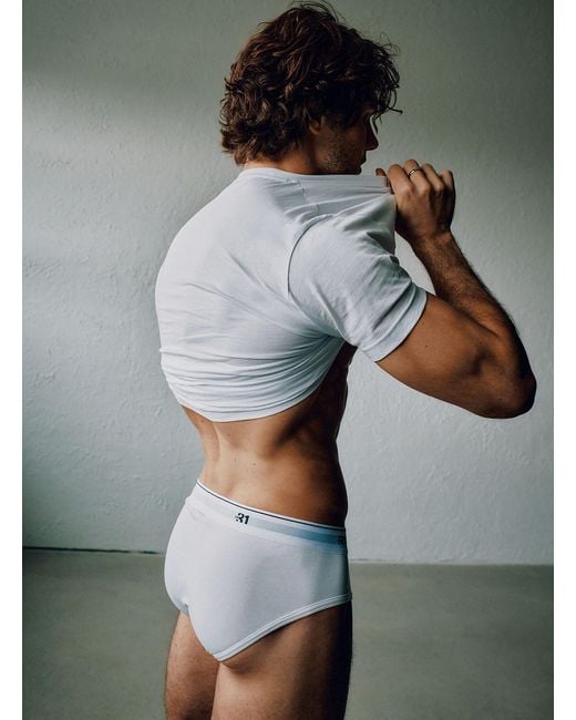 Le 31 Gray Essential Organic Cotton Briefs 3 for men