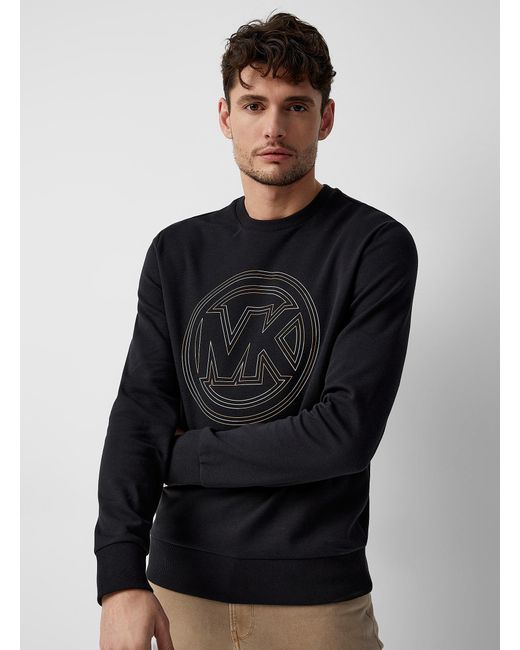 Michael Kors Black Monogram Logo Sweatshirt for men