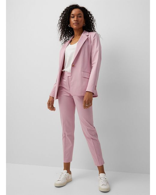 HUGO Cotton Hestima Pastel Pink Slim 