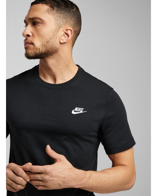 Nike Black Club Embroidered Logo Tee for men
