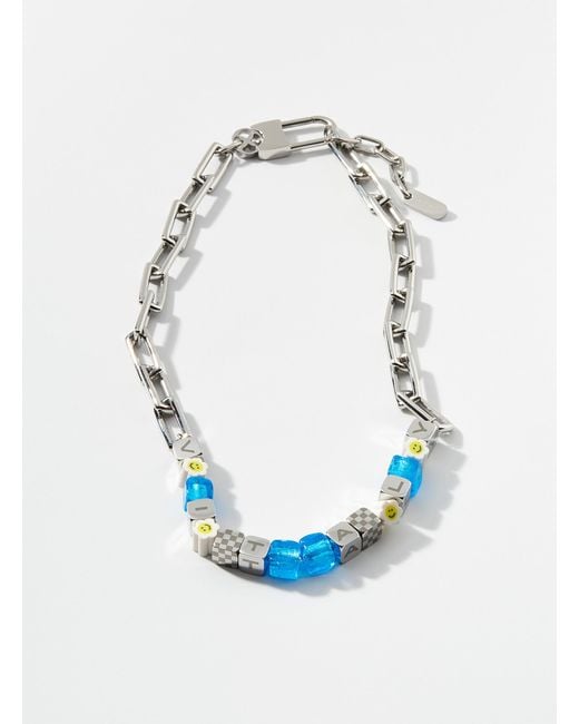 Vitaly Blue Comedown Chain Necklace for men