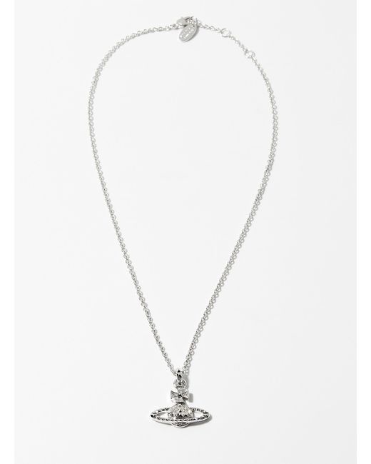Vivienne Westwood White Mayfair Bas Relief Pendant Necklace for men