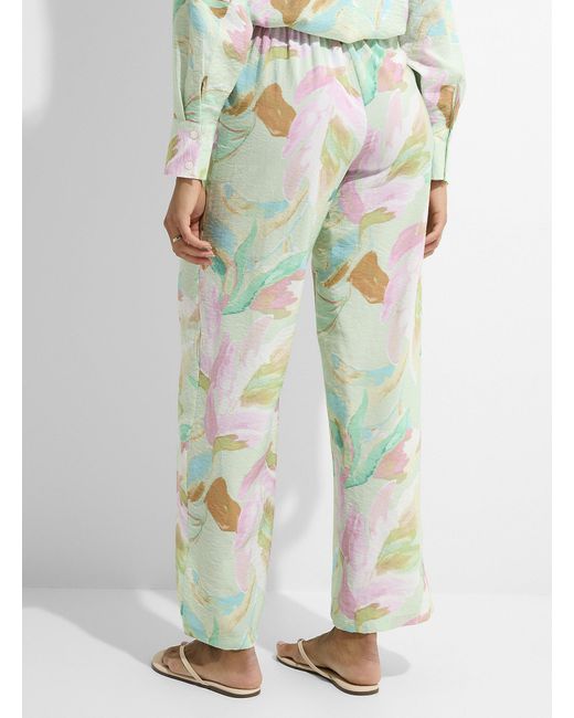 Vero Moda White Crinkled Texture Printed Wide