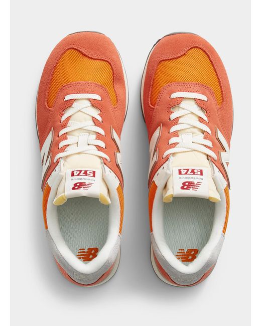 New Balance Orange 574 Sneakers Men for men