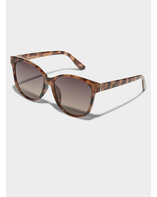 Simon's Brown Lara Round Polarized Sunglasses