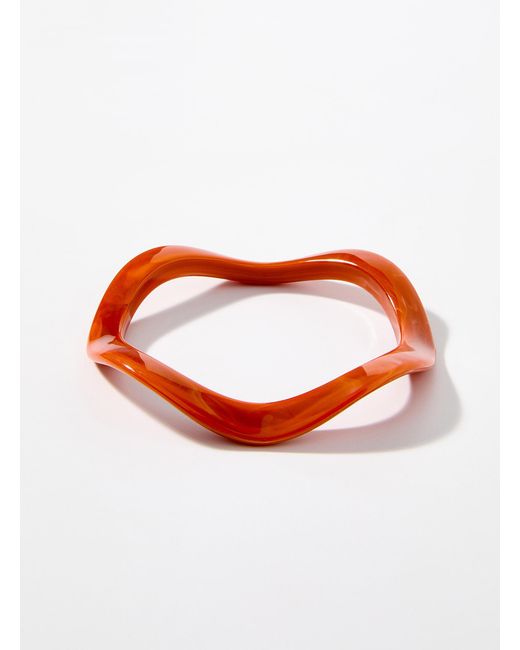 Simon's Orange Wavy Bangle