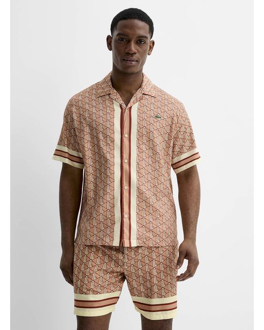 Lacoste Natural Retro Monogram Soft Shirt for men