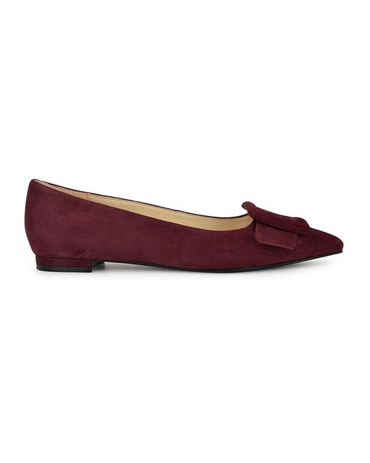 Nine West Red Jesike Pointed Flats Women