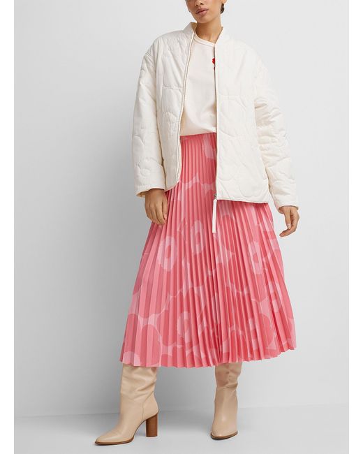 Marimekko Red Kuori Unikko Reversible Quilted Jacket