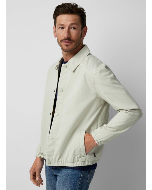 Only & Sons Gray Twill Coach Jacket for men