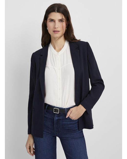 Soaked In Luxury Blue Shirley Open Blazer