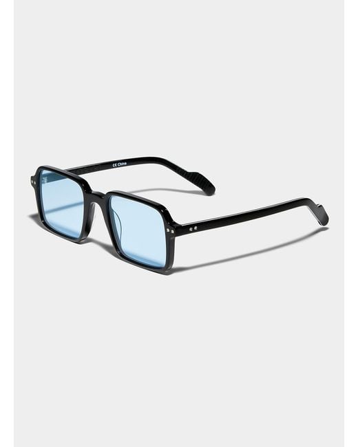 Spitfire Blue Cut Thirty Two Square Sunglasses for men