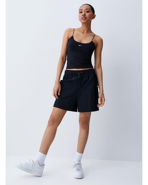 Nike Blue Embroidered Logo Cropped Cami