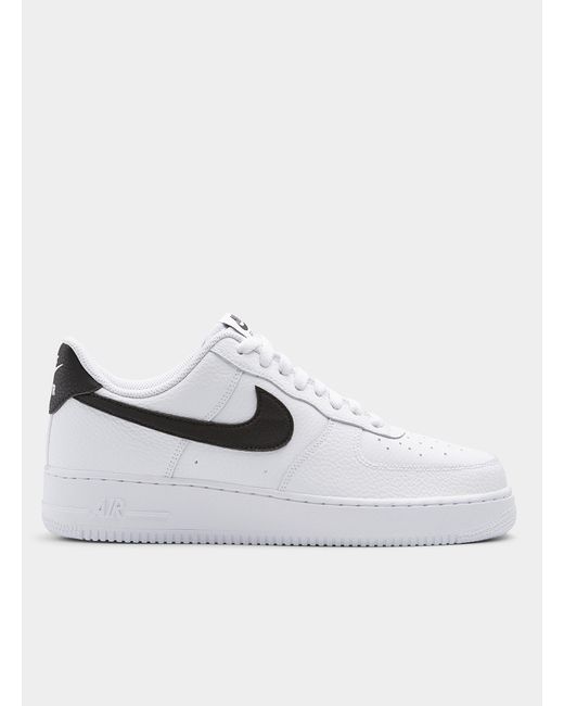 Nike White And Black Air Force 1 '07 Sneakers Men for men