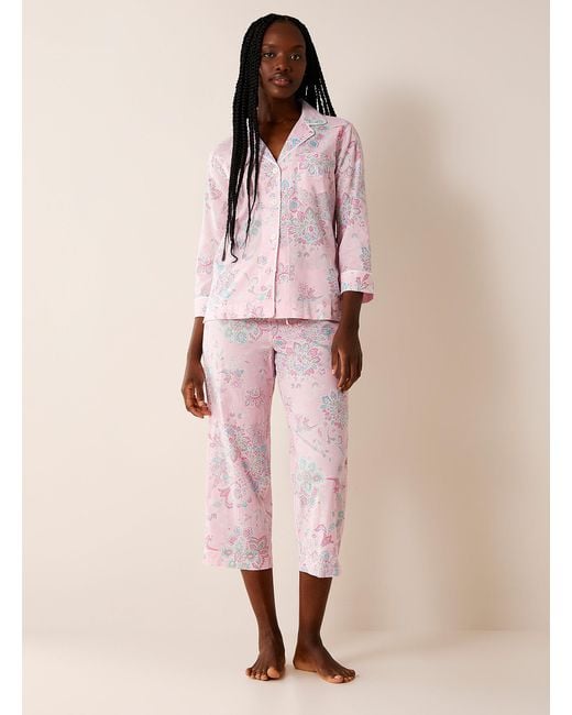 Ralph Lauren Pink Ornamental Flowers Pyjama Set