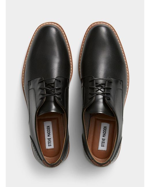 Steve Madden Black Maroone Derby Shoes Men for men