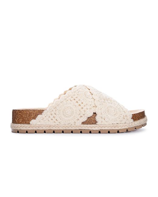 Dirty Laundry White Tacoma Crochet Sandals Women