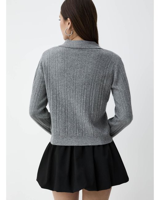 Twik Gray Wide Ribbing Boxy